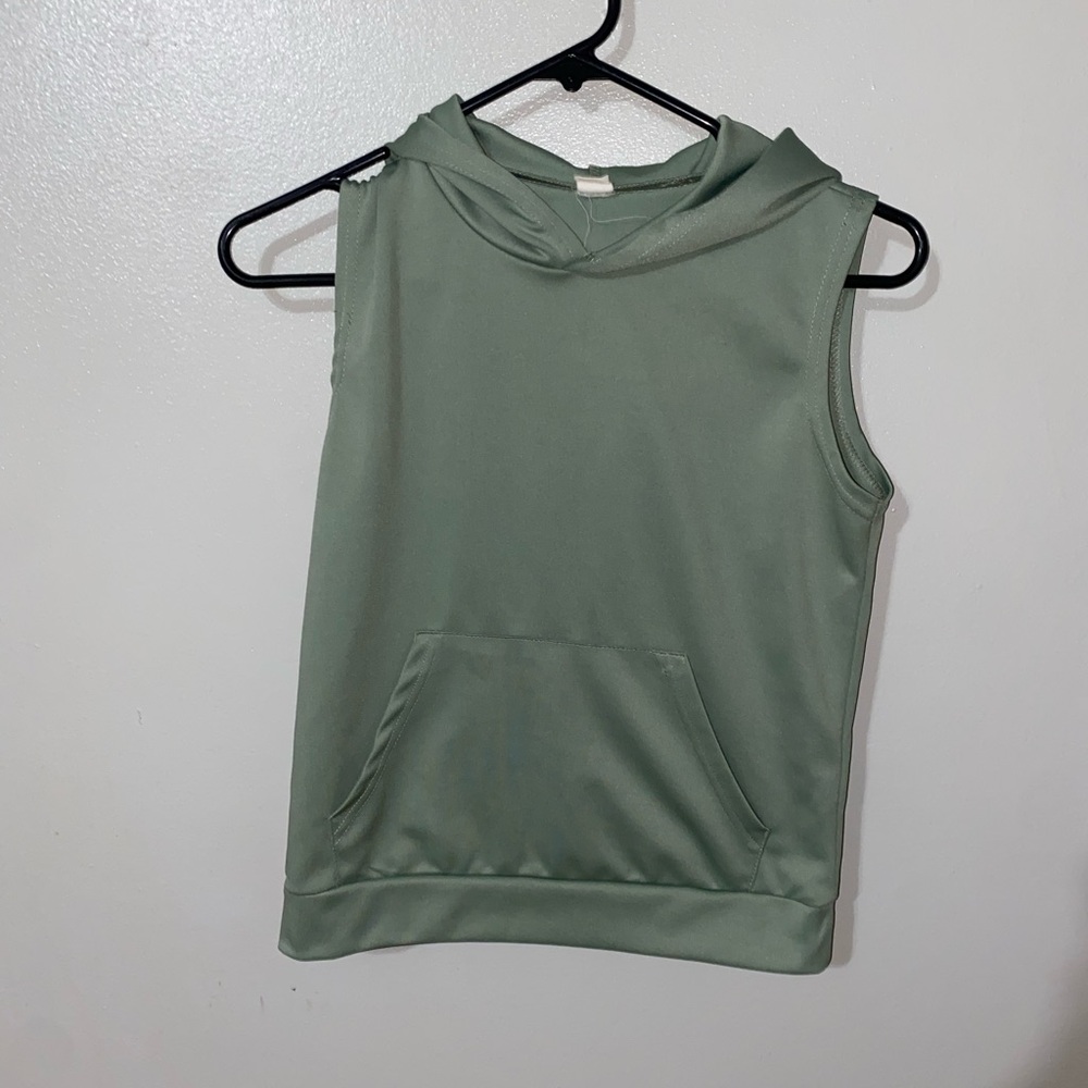 SHEIN Green Boxy Sleeveless Muscle Tee